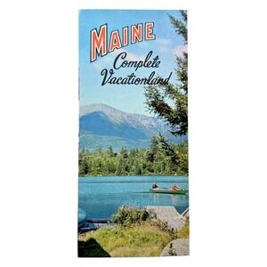 Maine Brochure Complete Vacationland 1950s Full Color LN State Amenities Travel